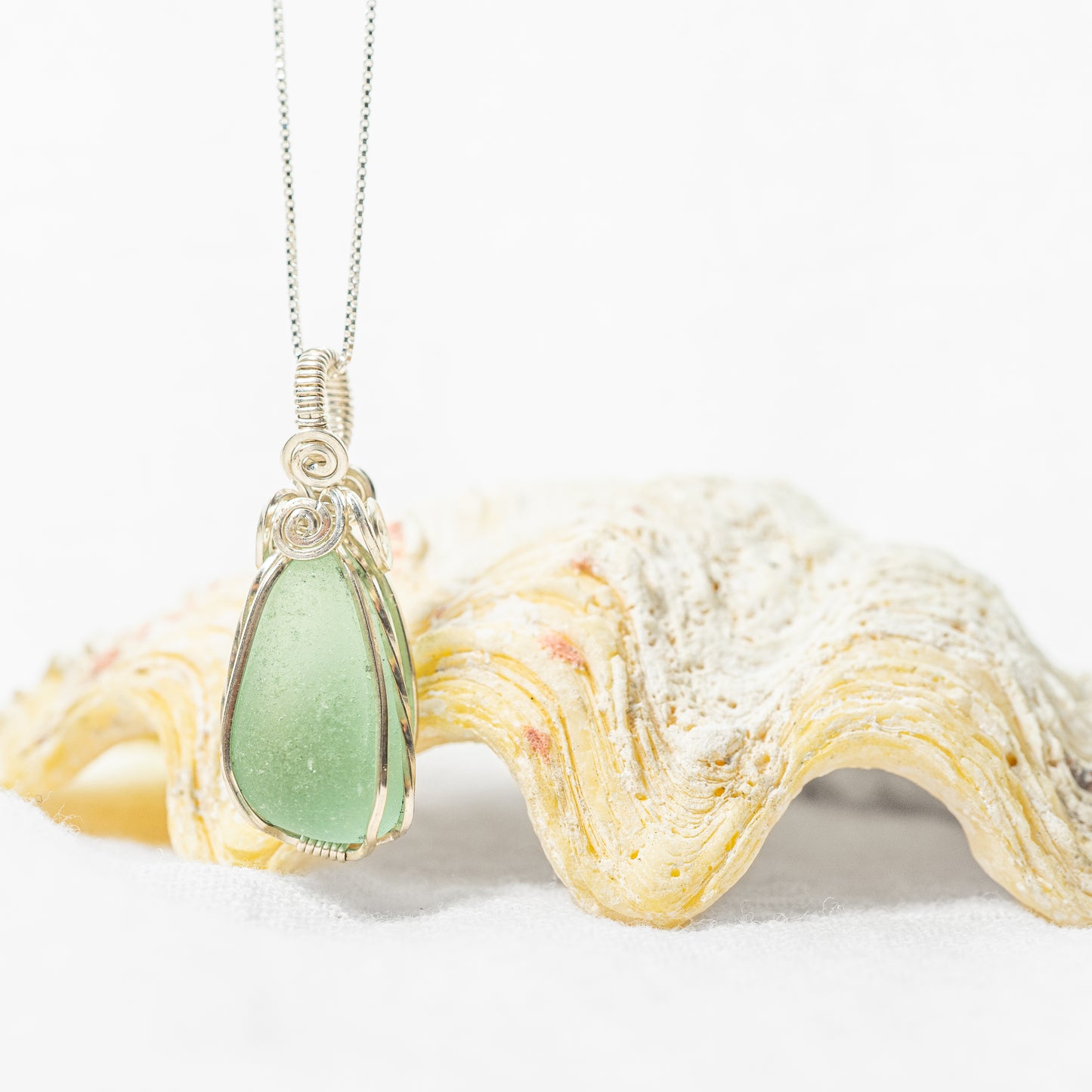 Teal/green Seaglass Necklace