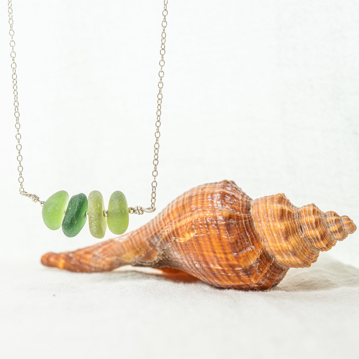 Greens! Seaglass Littles Necklace