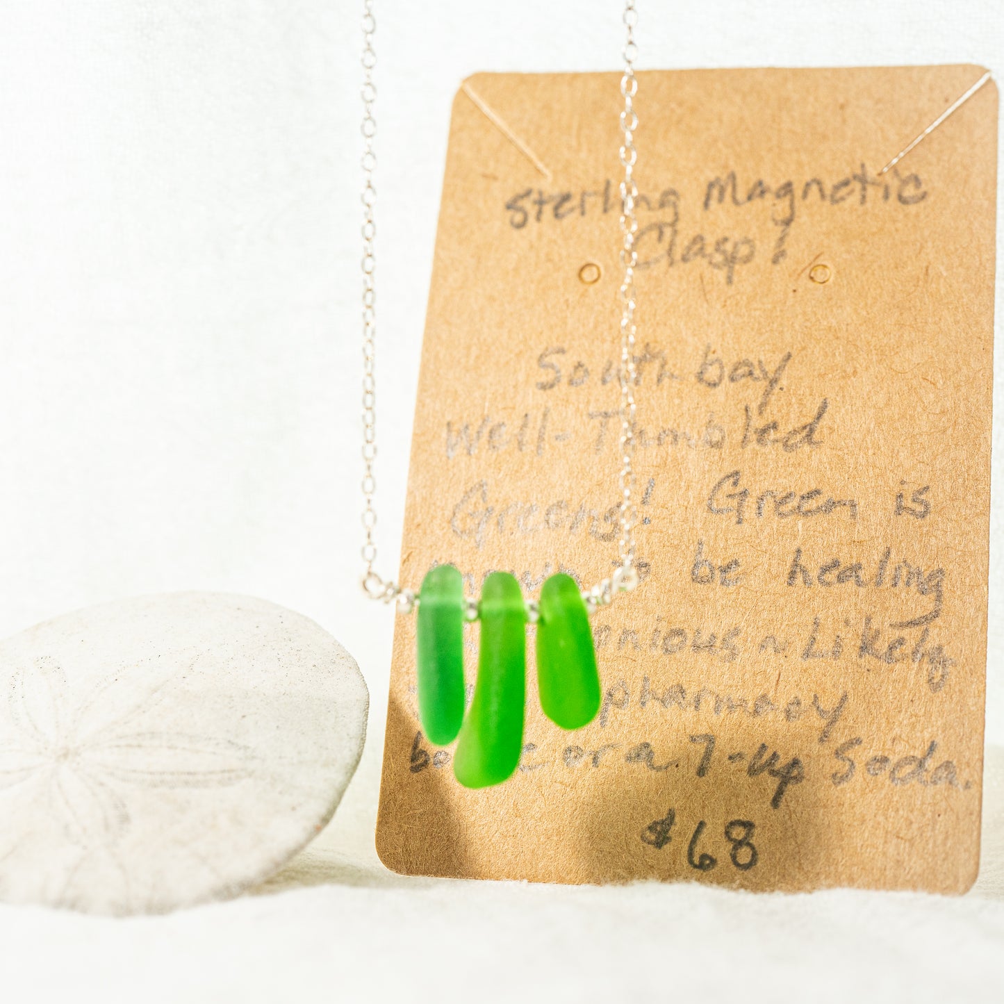 "South Bay Greens" Sea Glass Necklace