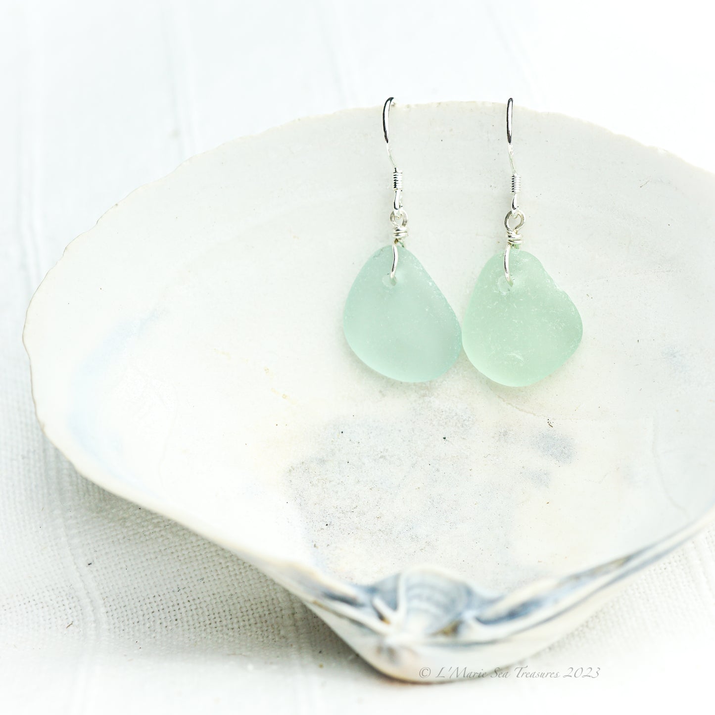 Seafoam Tear Drop Earrings