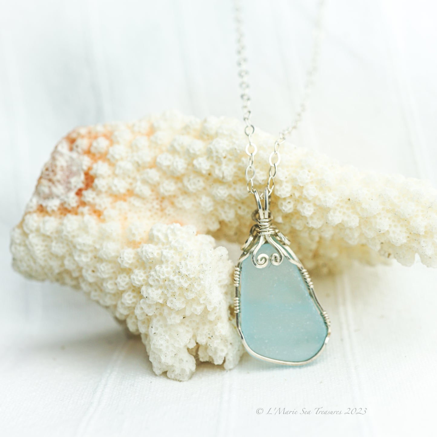 Light Blue Signature Wave Necklace