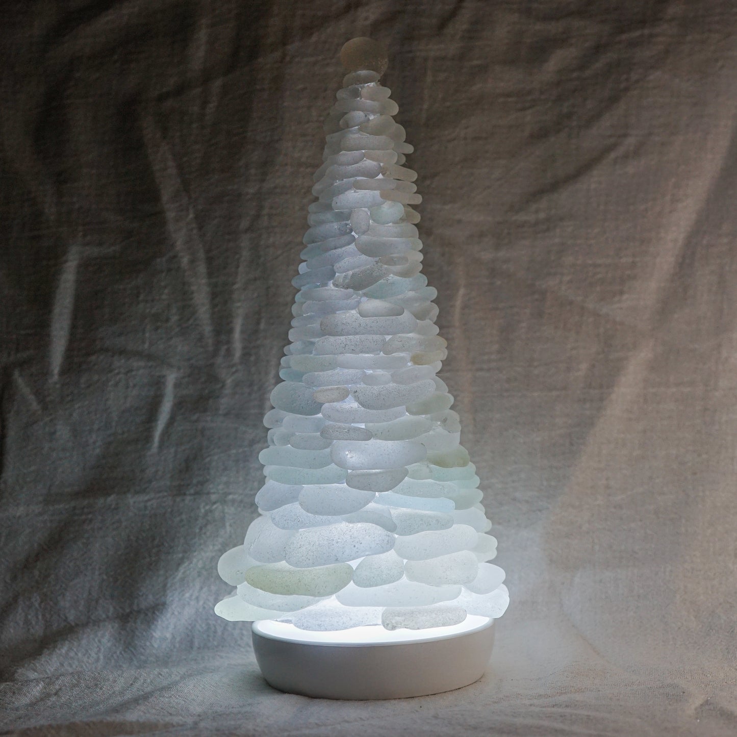White Sea Glass Tree UK Topper