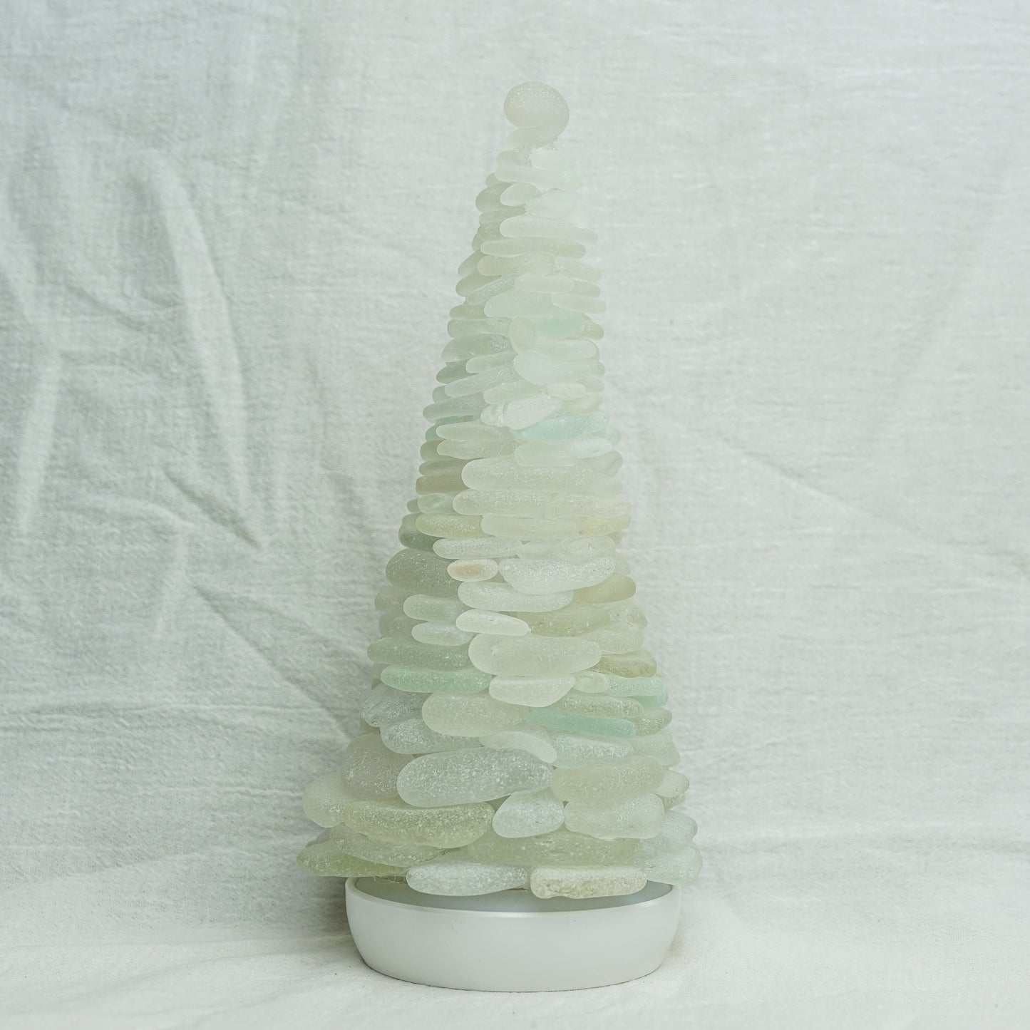 White Sea Glass Tree UK Topper