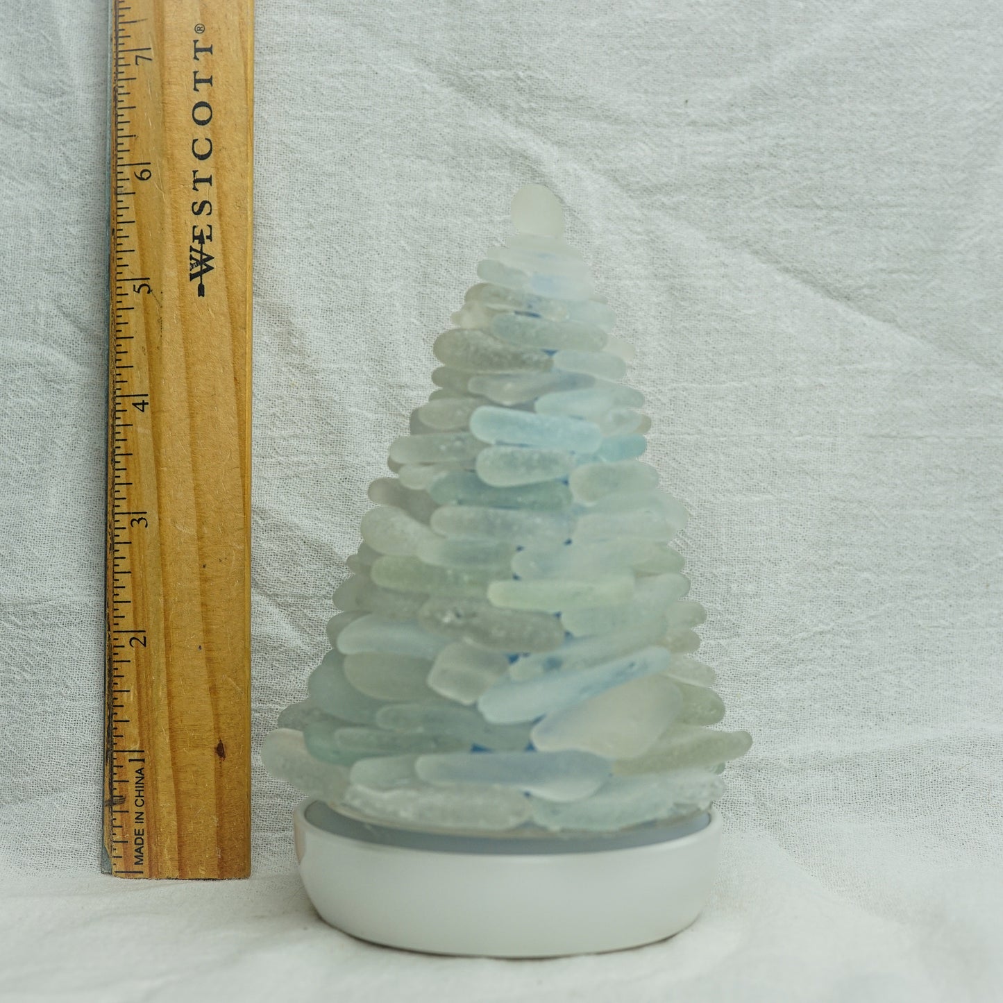 Adorable Full Frosty Sea Glass Tree