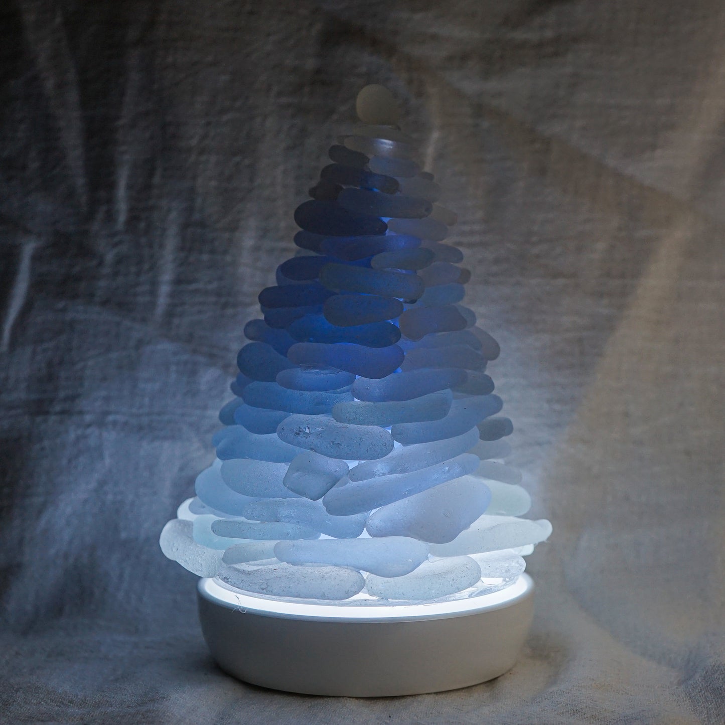Adorable Full Frosty Sea Glass Tree