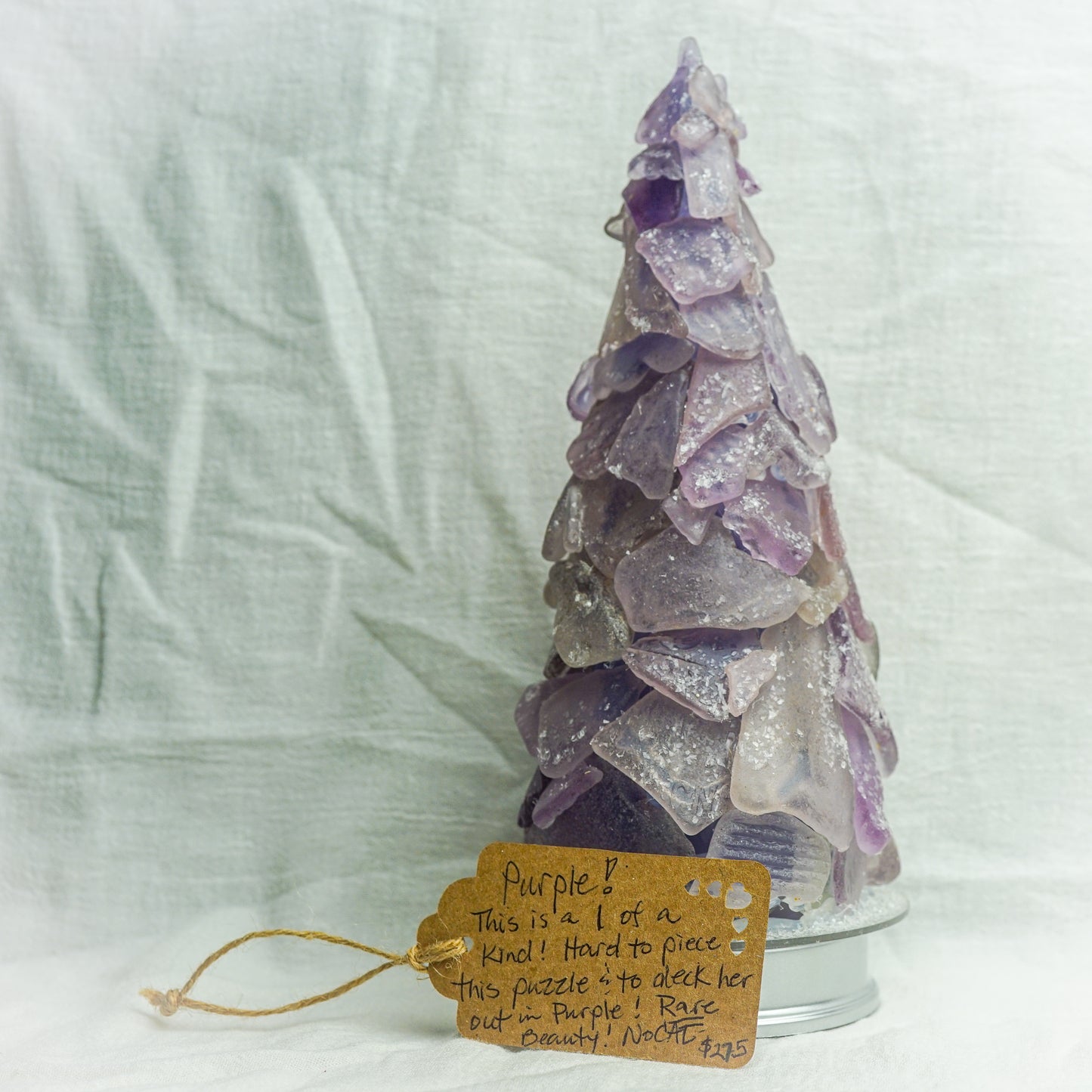 One of a Kind Purple Sea Glass Tree