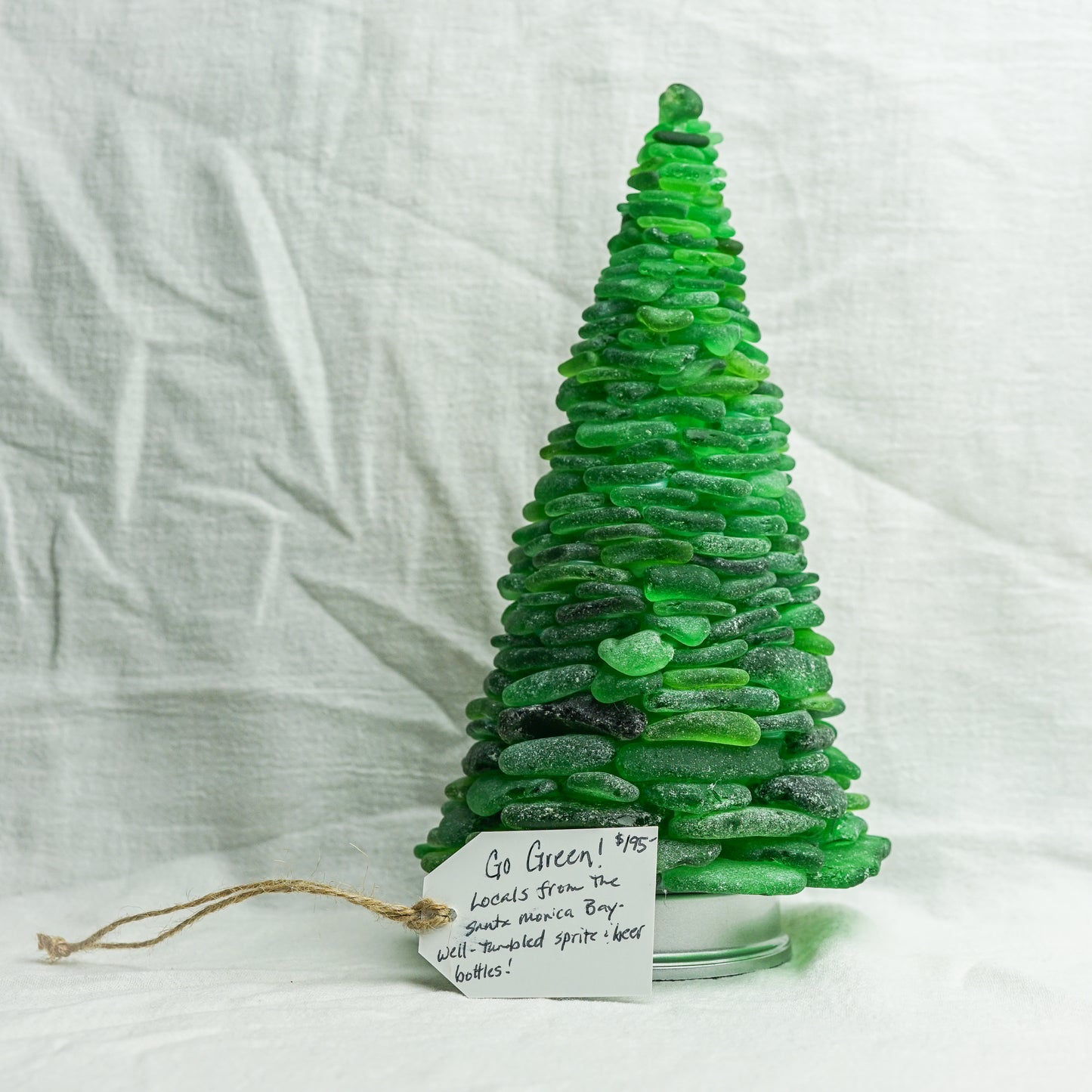 Large Green Sea Glass Tree