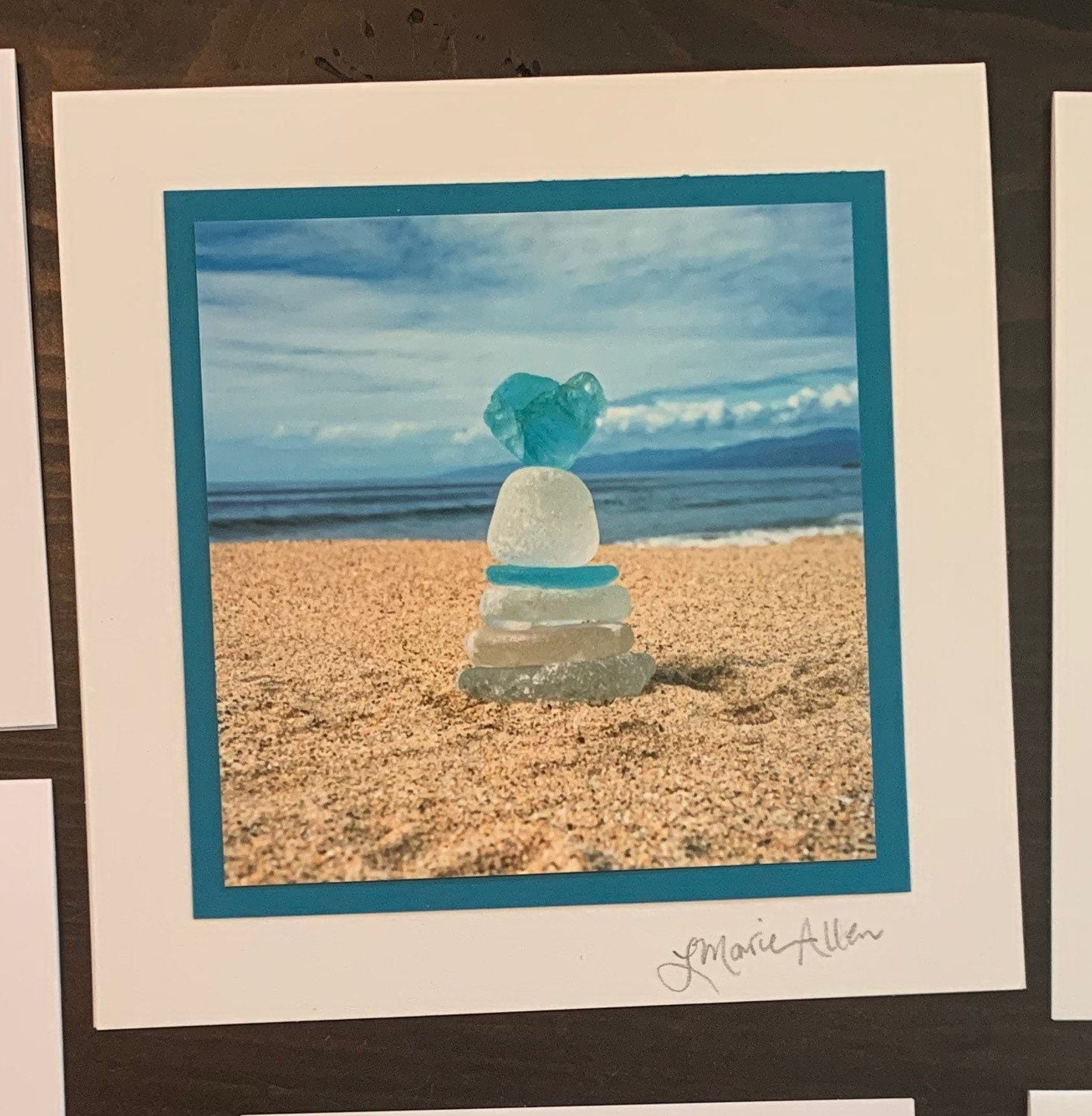 All original beautiful handmade sea glass photo cards!
