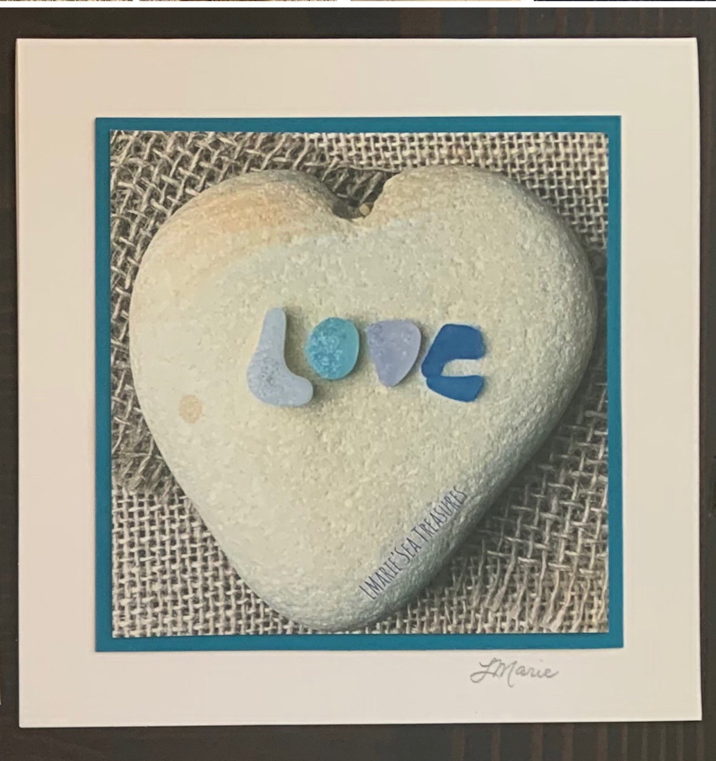 Heart Cards! Handmade seaglass photo cards with envelopes! Variety of designs packaged two per set.