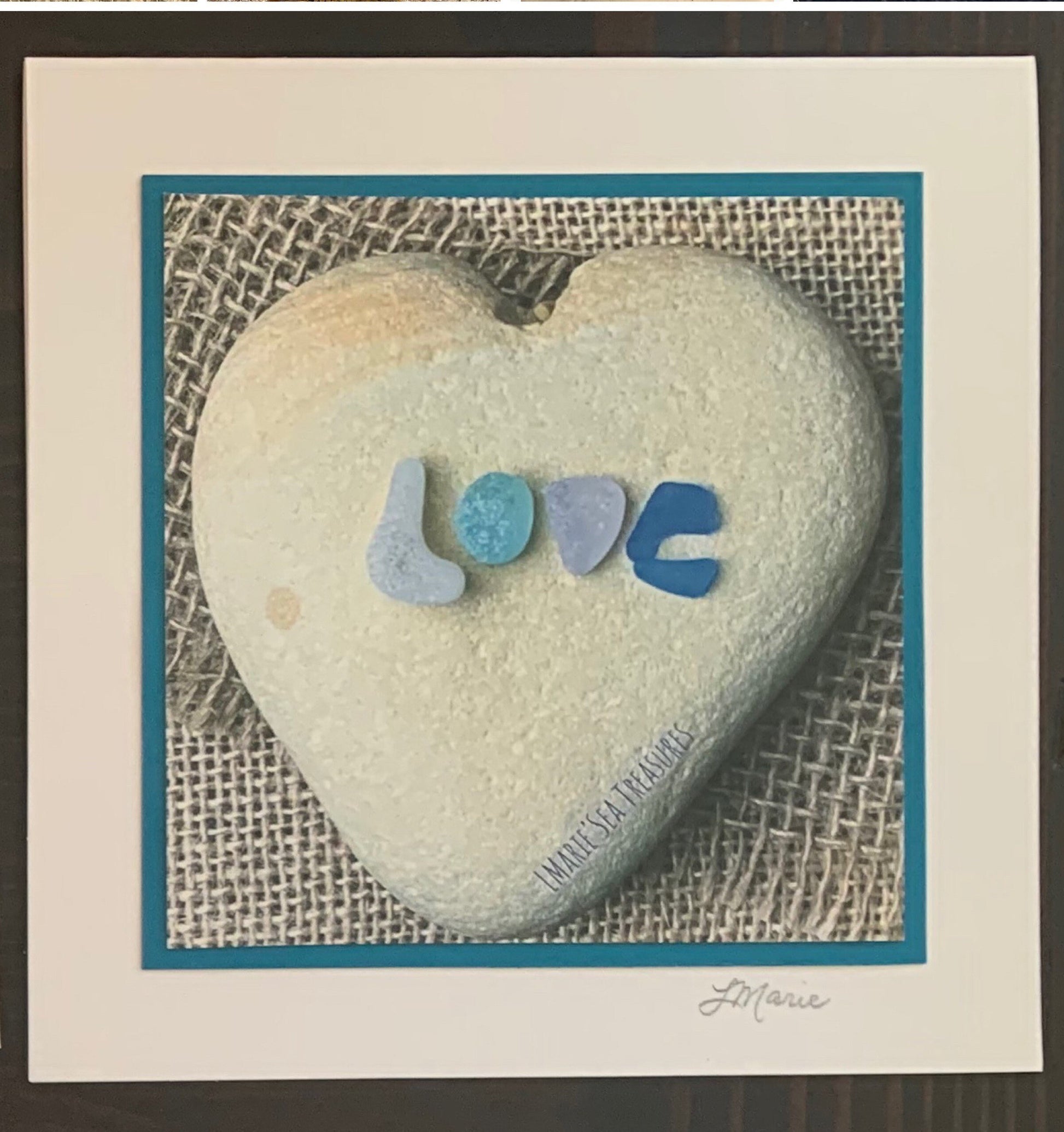 Heart Cards! Handmade seaglass photo cards with envelopes! Variety of designs packaged two per set.