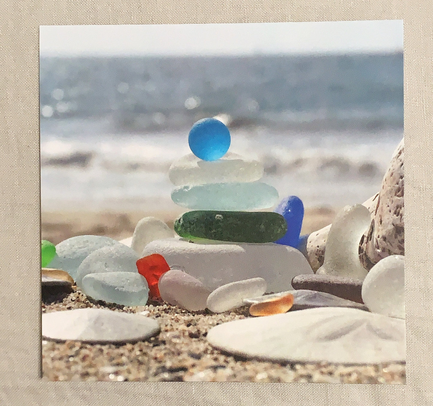 Heart Cards! Handmade seaglass photo cards with envelopes! Variety of designs packaged two per set.