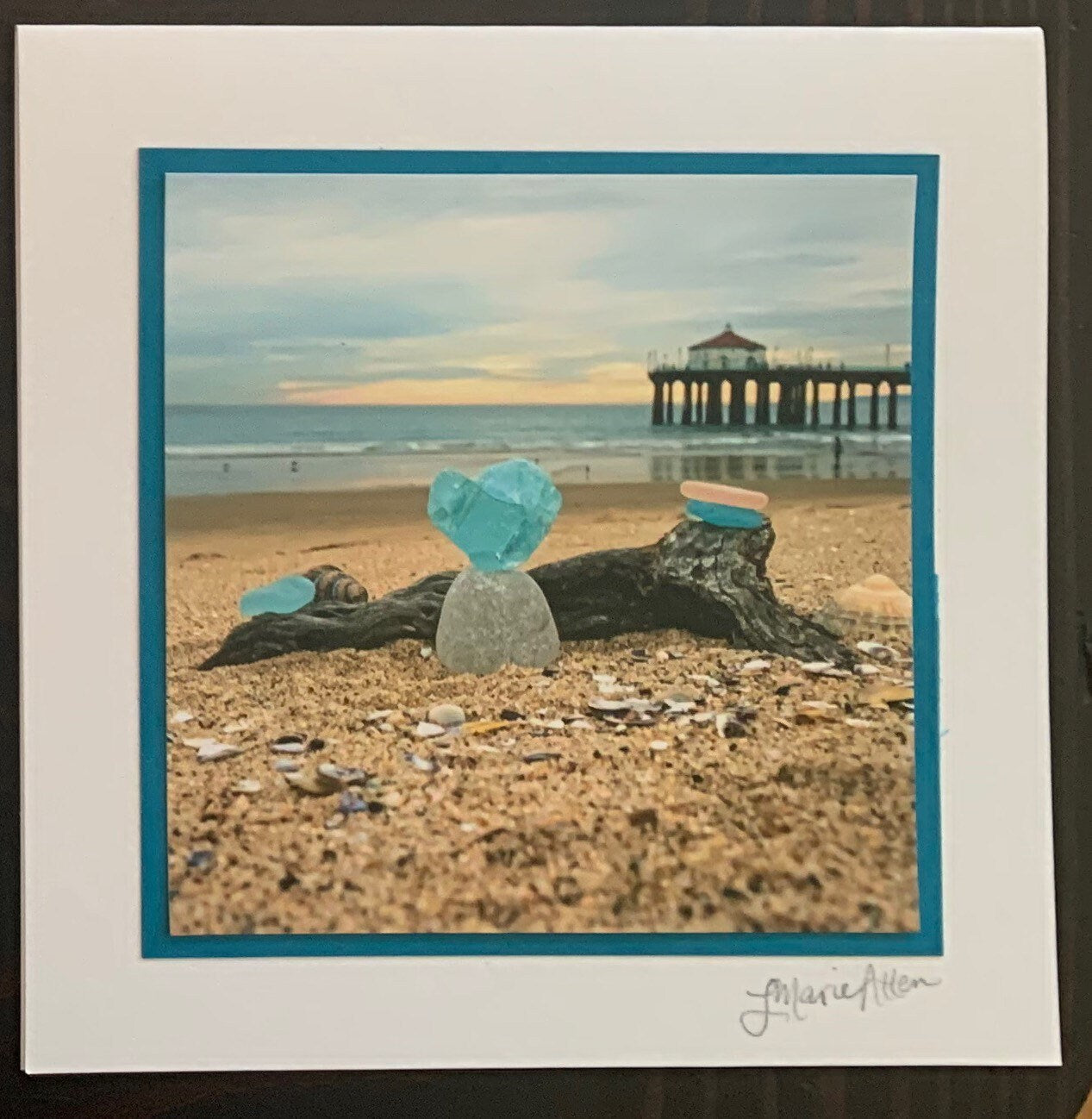 Heart Cards! Handmade seaglass photo cards with envelopes! Variety of designs packaged two per set.