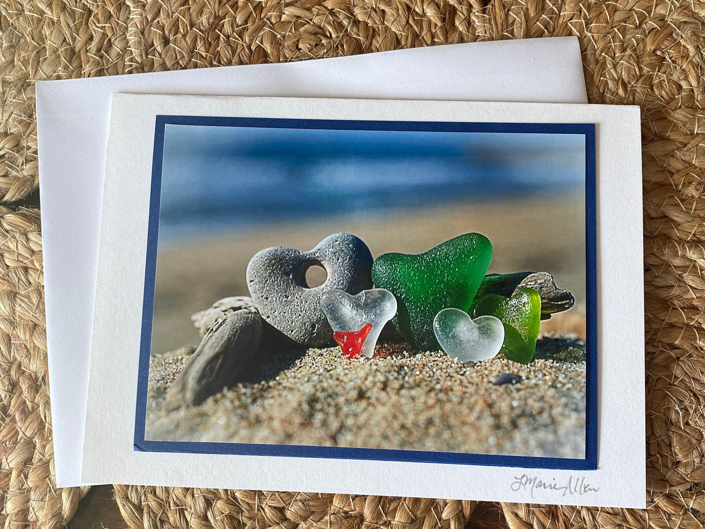 All original beautiful handmade sea glass photo cards!