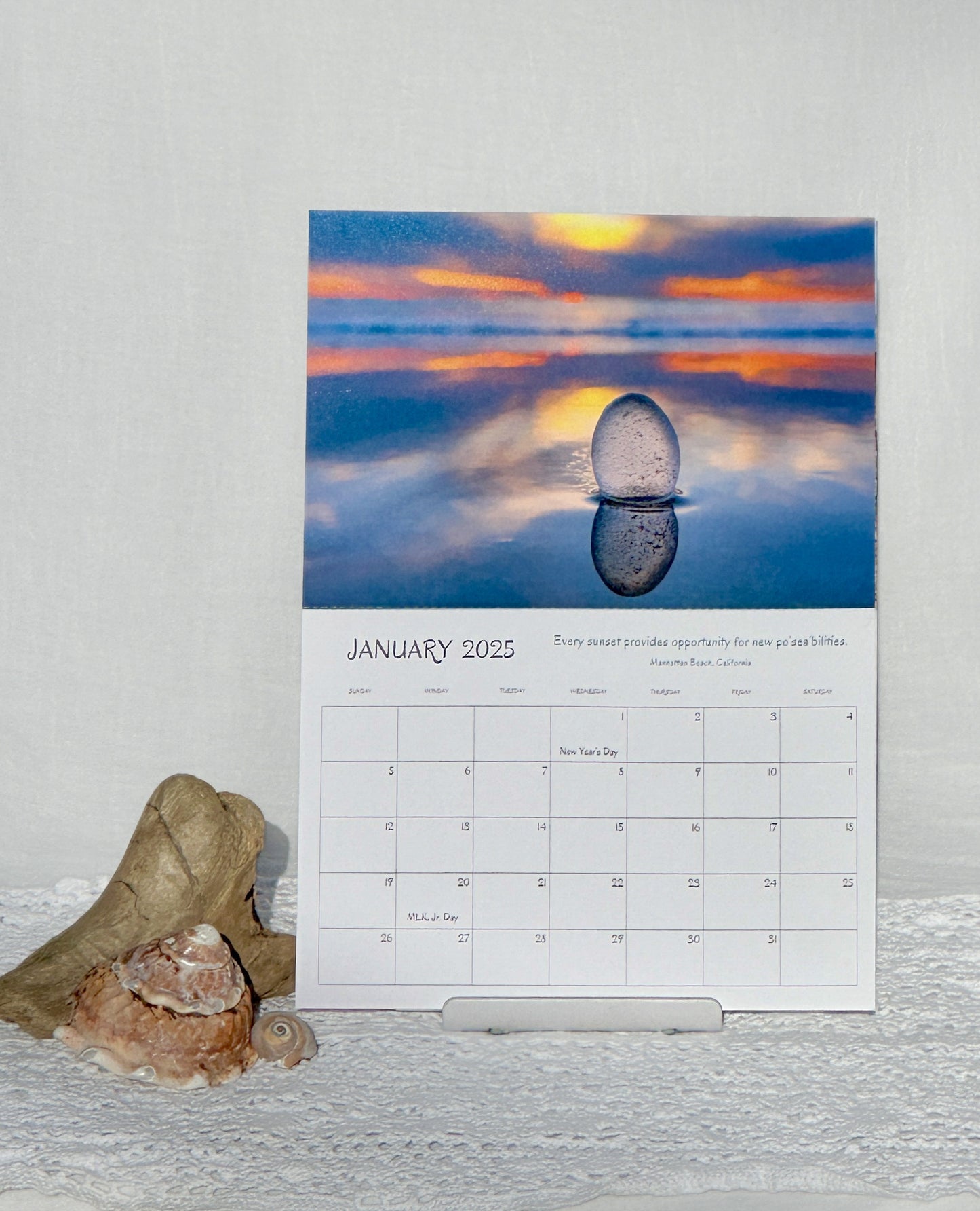 ALL NEW 2025 3 in 1 Sea Glass Calendar