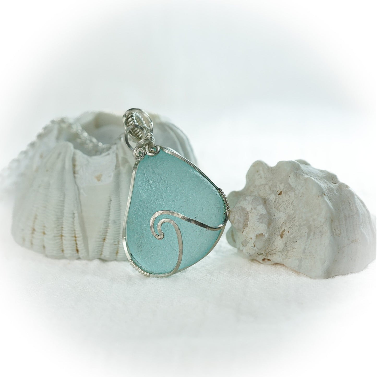 Big Baby Blue Signature Hammered Wave Necklace
