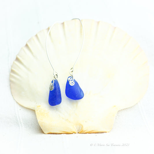 Cobalt Blue Drop Earrings