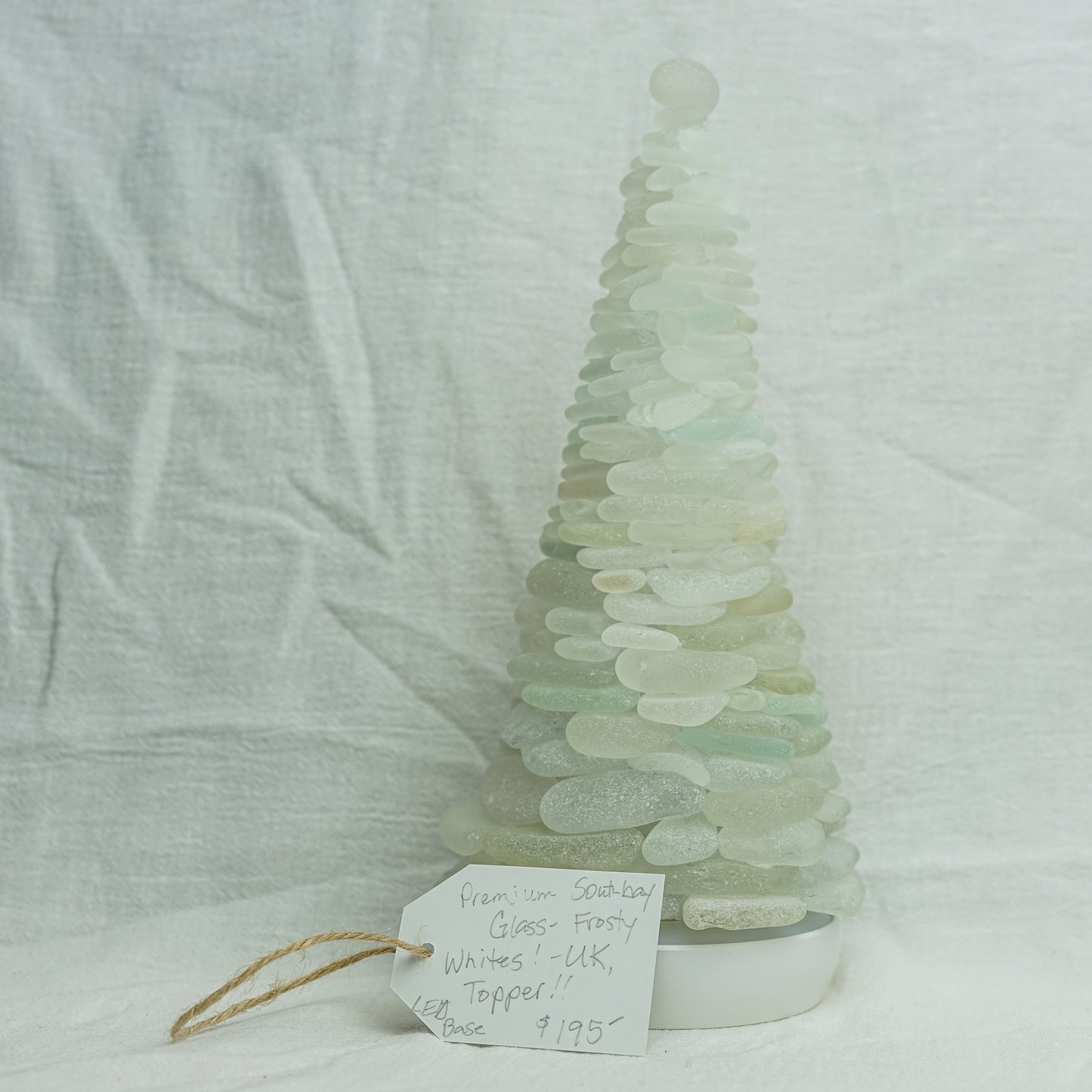 White Sea Glass Tree UK Topper