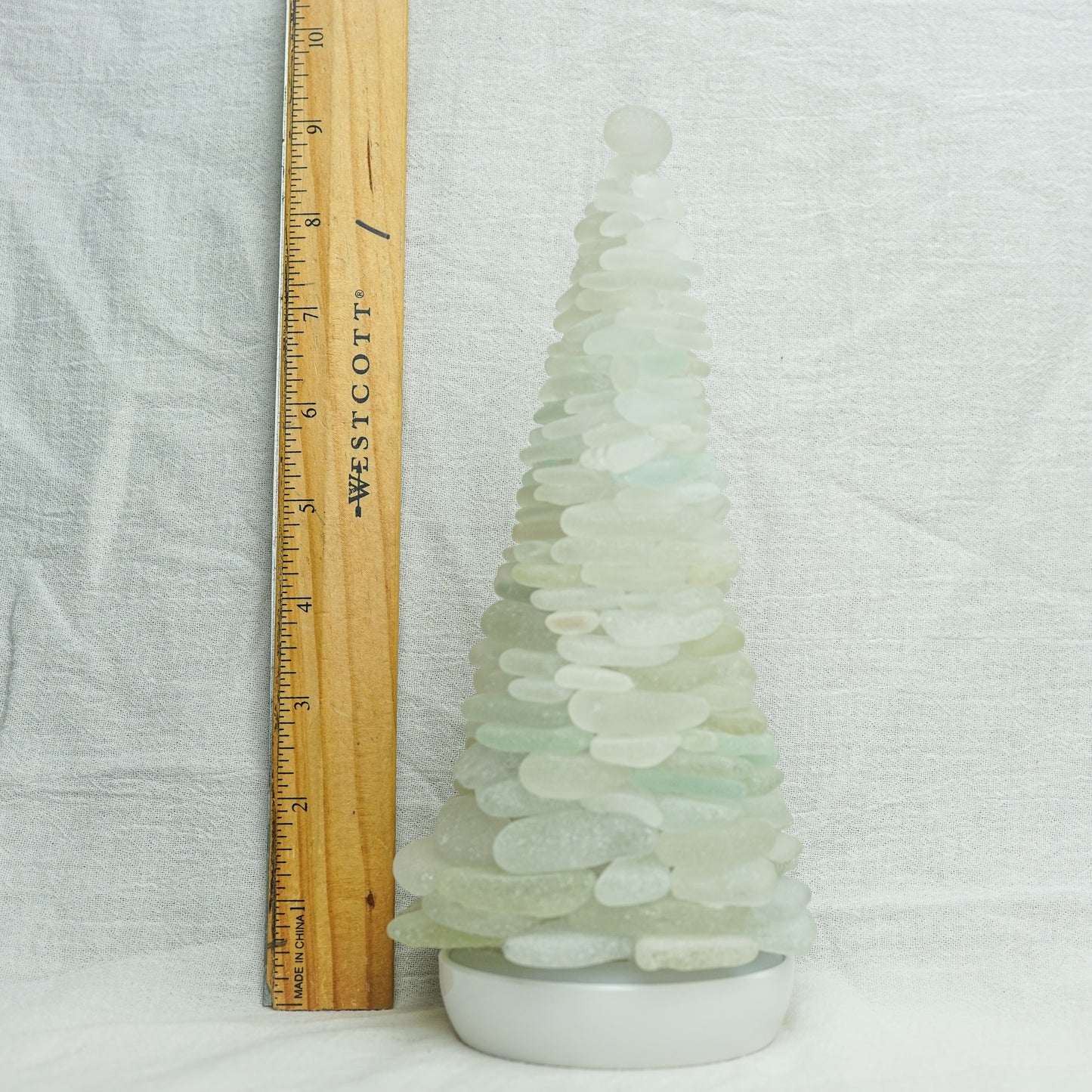 White Sea Glass Tree UK Topper