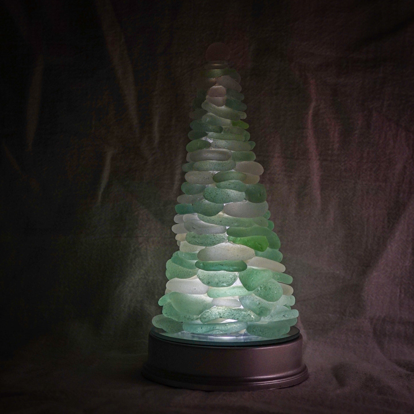 Aqua Sea Glass Tree Stunner